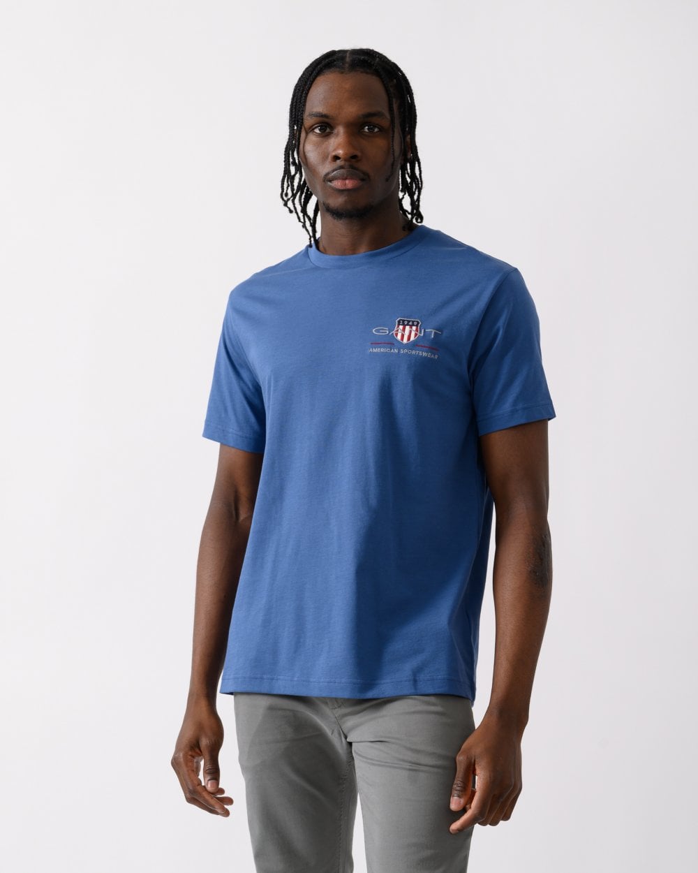 GANT Mens Regular Fit Embroidered Archive Shield T-Shirt
