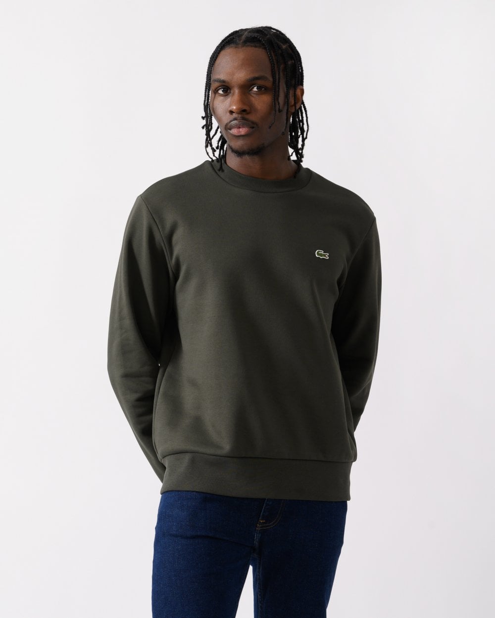 Lacoste Mens Crew Neck Fleece Sweatshirt