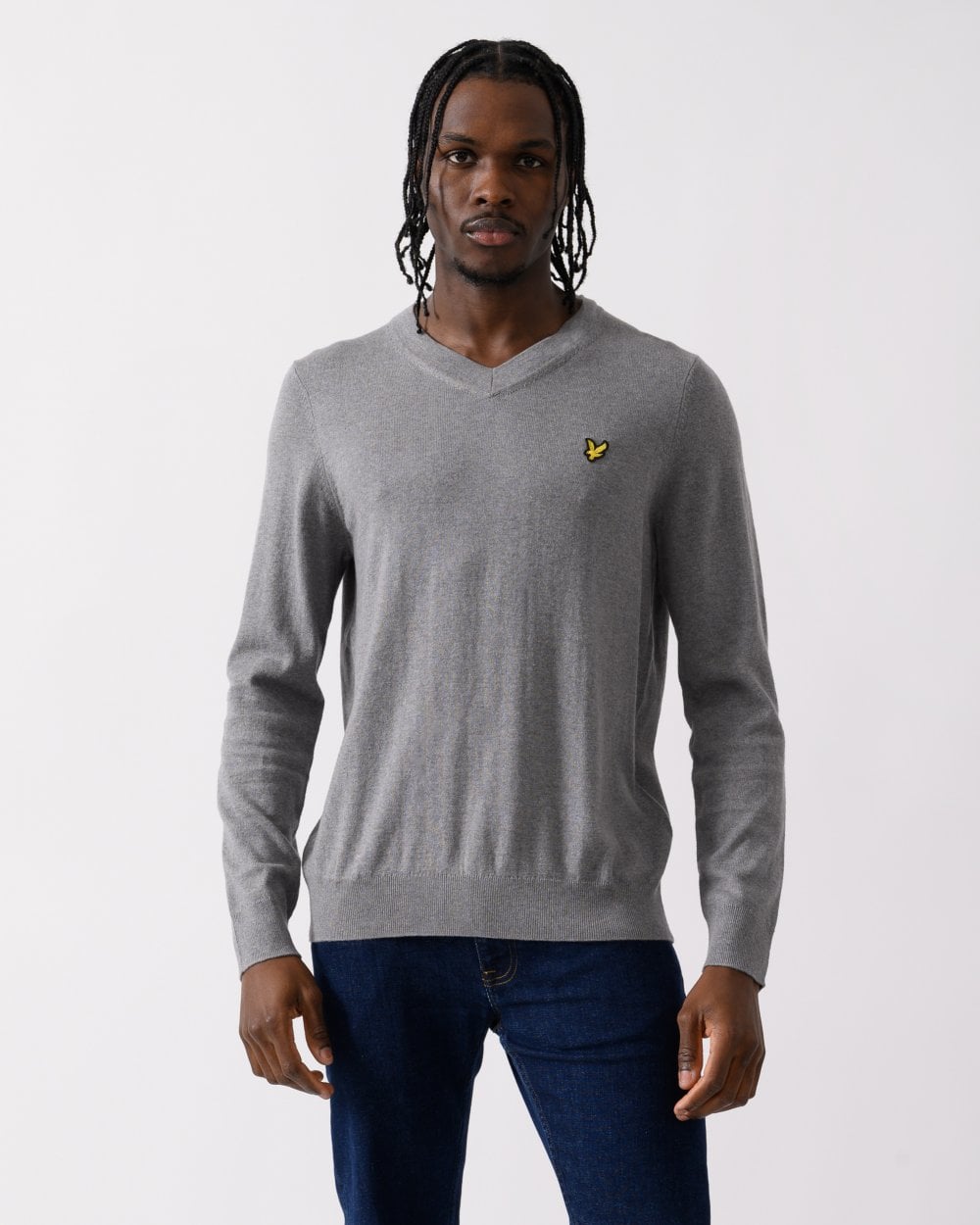 Lyle & Scott Cotton Merino Mens V-Neck Jumper