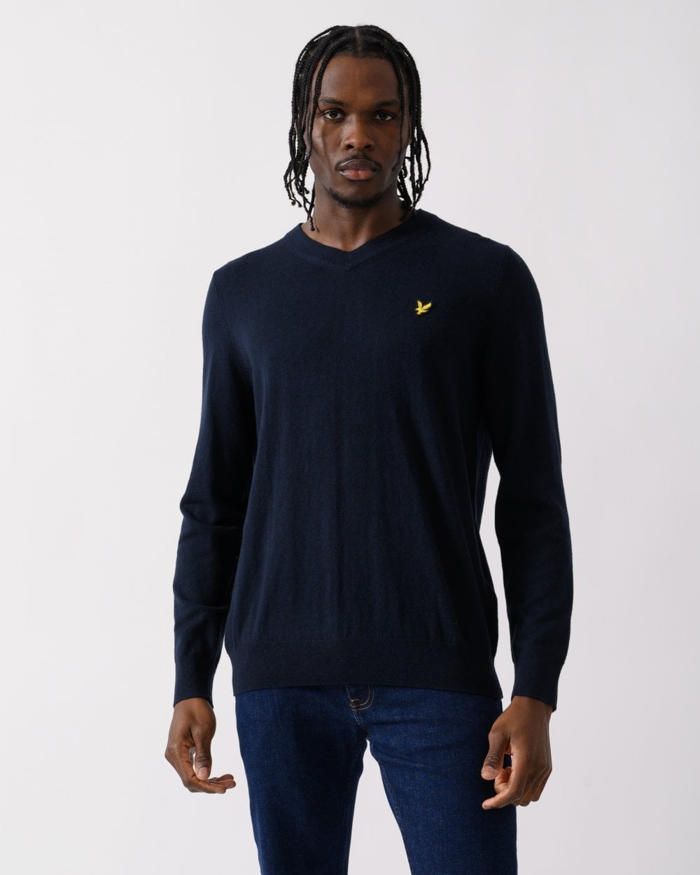 Lyle & Scott Cotton Merino Mens V-Neck Jumper