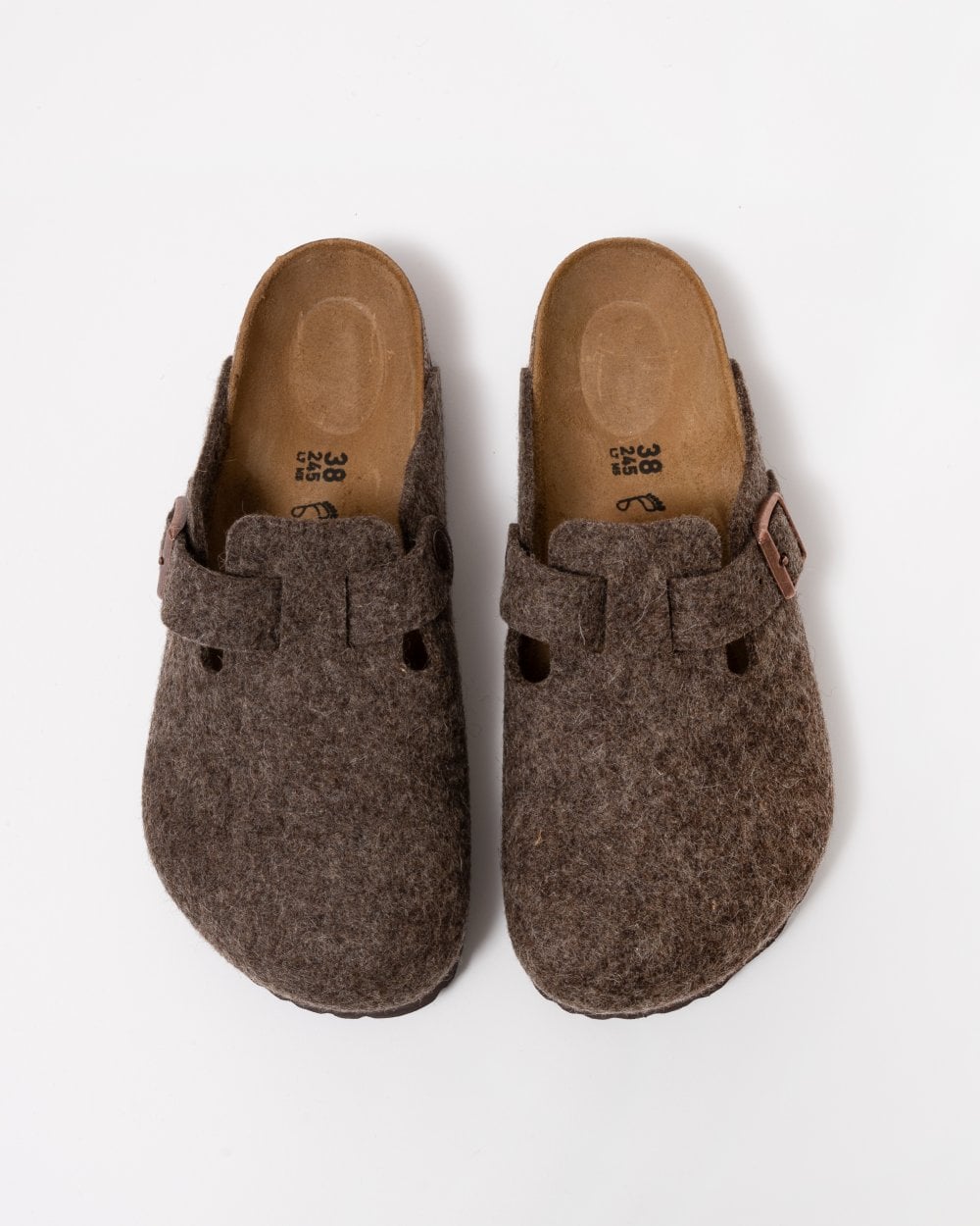 Birkenstock Boston Wool Felt Unisex Clogs - Cacao