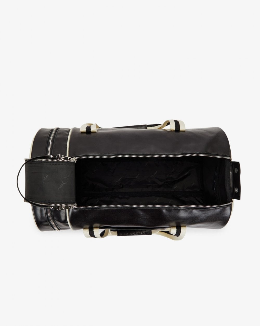 Fred Perry NOS Classic Barrel Bag - Black/Ecru D57