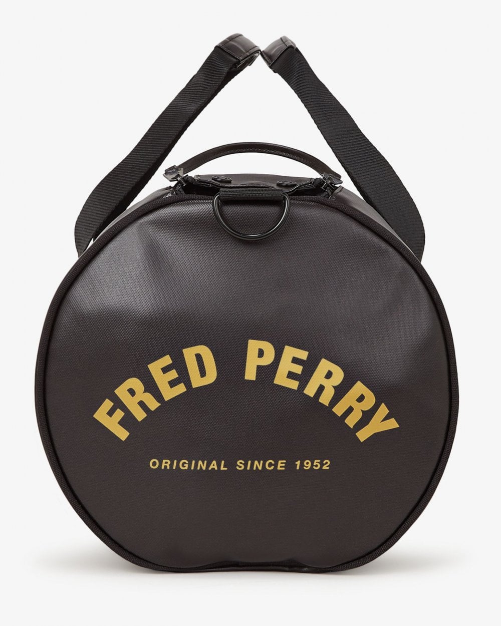 Fred Perry NOS Classic Barrel Bag - Black/Gold 774