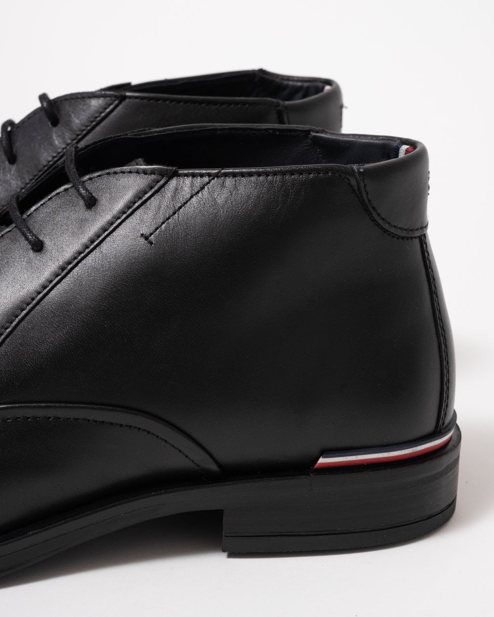Tommy Hilfiger Core RWB Hilfiger Mens Leather Boots - Black