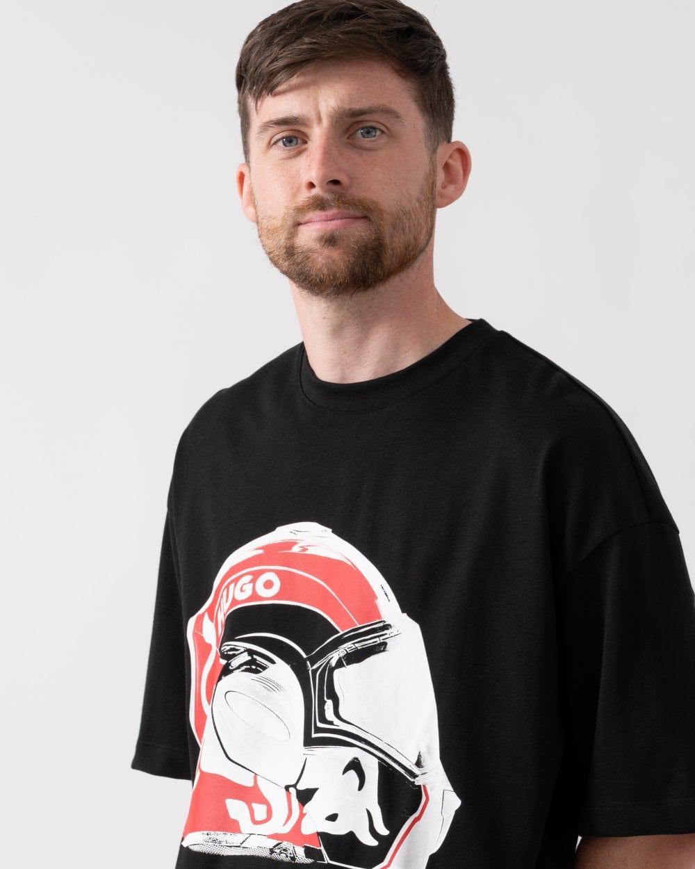HUGO HUGO x RB Dit Mens T-Shirt with Red Bull Graphic Print