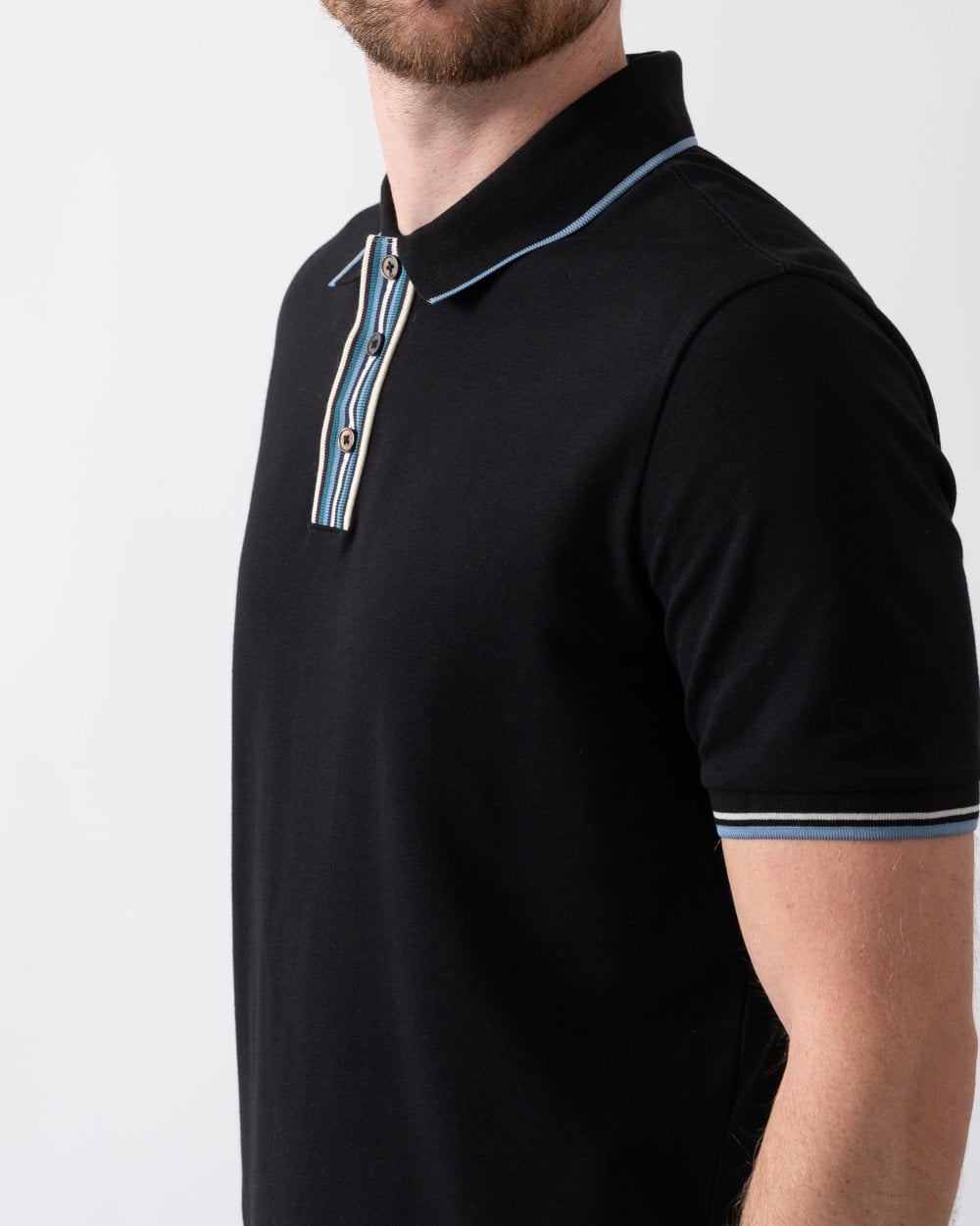 Paul Smith PS Paul Smith Mens Regular Fit Stripe Placket Polo Shirt