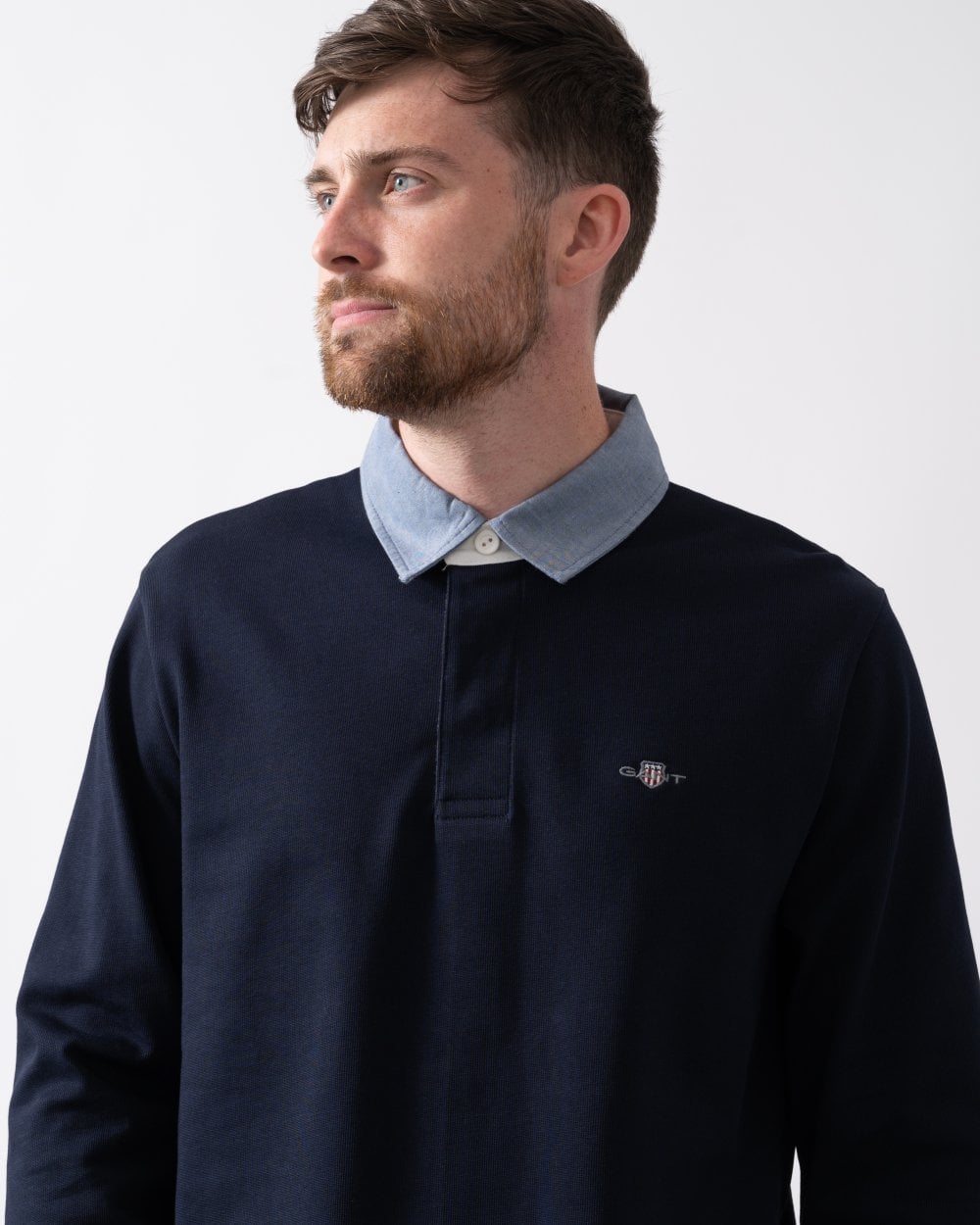 GANT Mens Regular Fit Chambray Heavy Rugger - 433 Evening Blue