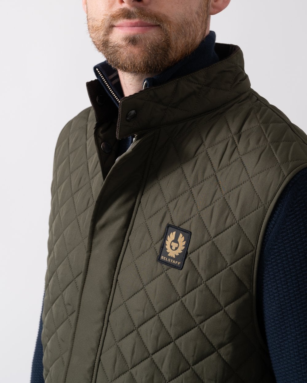 Belstaff Mens Icon Gilet - Faded Olive