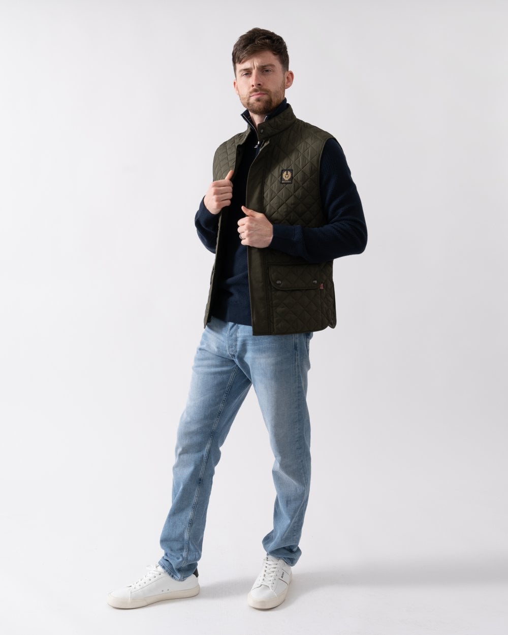 Belstaff Mens Icon Gilet - Faded Olive