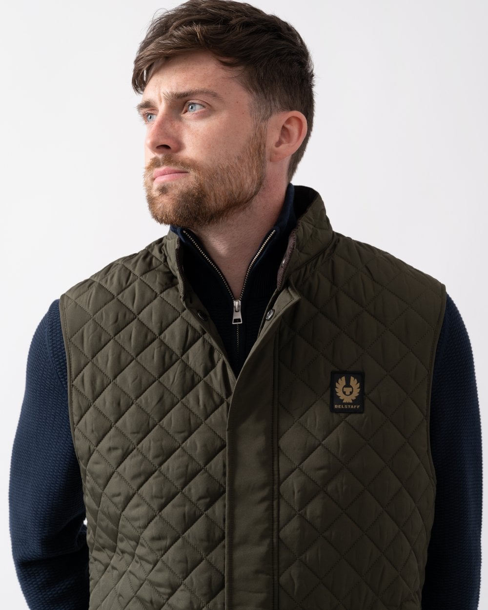 Belstaff Mens Icon Gilet - Faded Olive