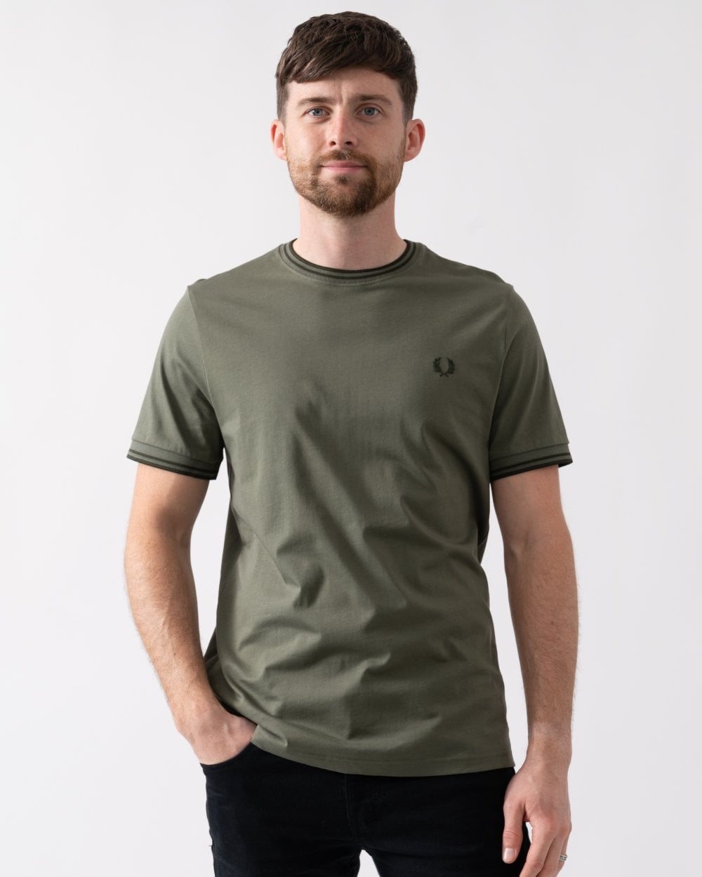 Fred Perry Mens Twin Tipped T-Shirt
