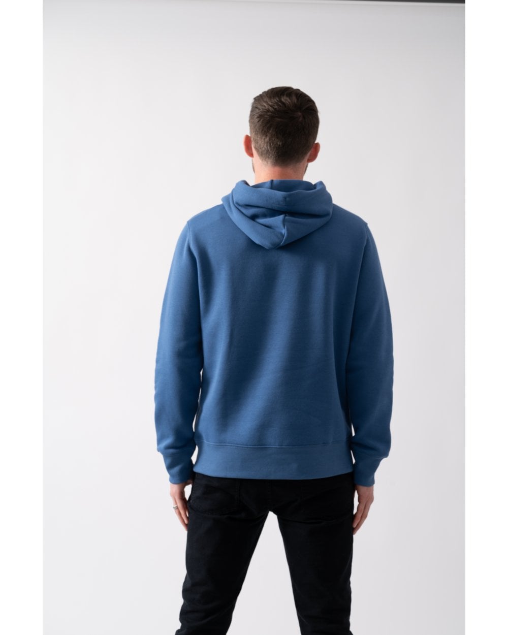 GANT Mens Regular Fit Shield Logo Pullover Hoodie - 442 Vintage Blue