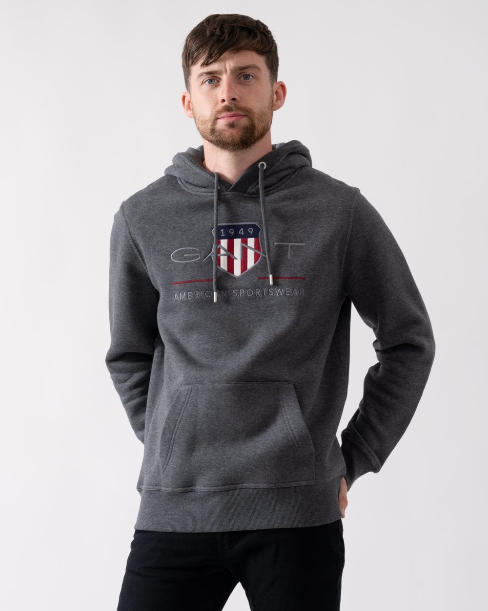 GANT Mens Regular FIt Archive Shield Pullover Hoodie