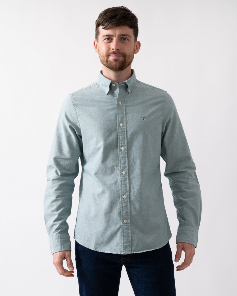 GANT Mens Slim Fit Long Sleeve Oxford Shirt