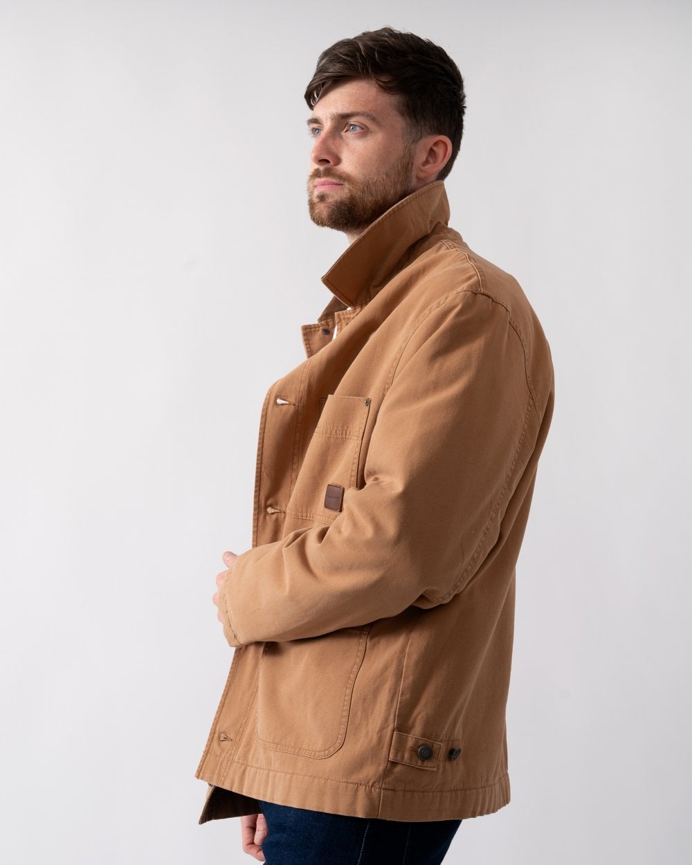 GANT Mens Cotton Work Jacket - 210 Roasted Walnut