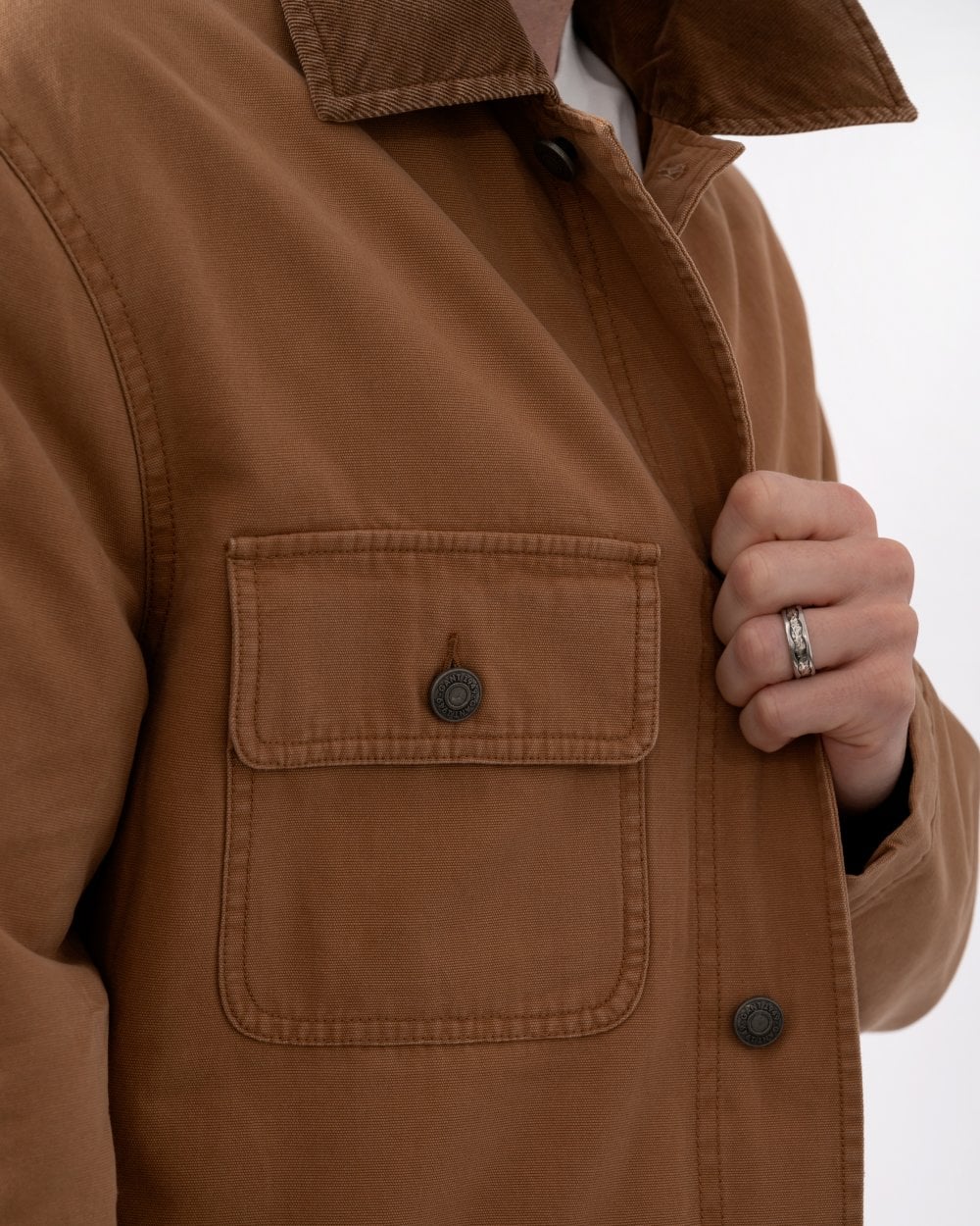 GANT Mens Cotton Work Jacket - 210 Roasted Walnut