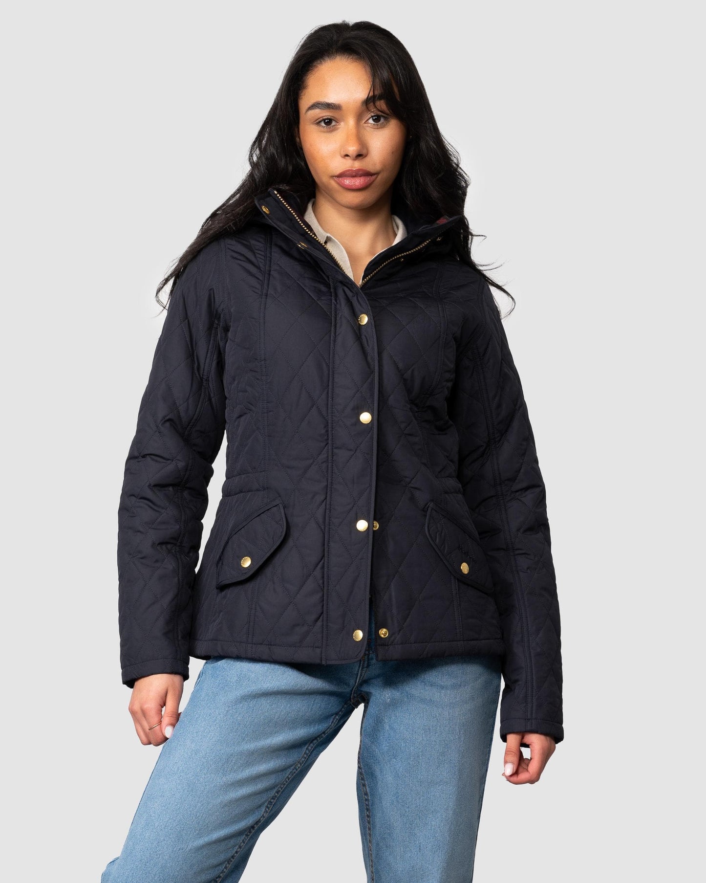 Barbour Millfire Quilted Womens Jacket - Navy/Classic