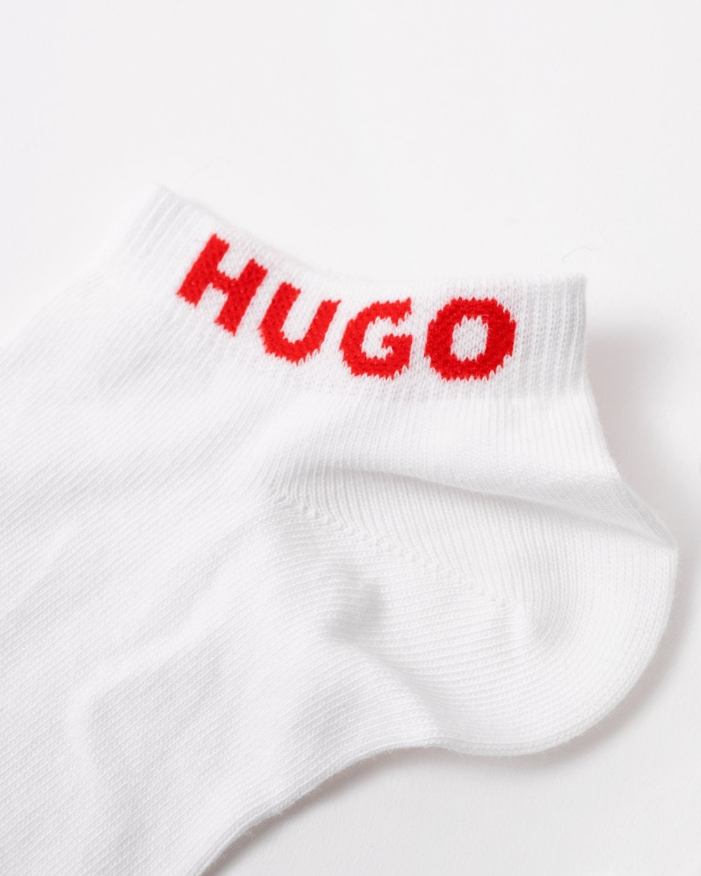 HUGO 3 Pack Mens Combed Cotton Ankle Length Socks NOS - White 100