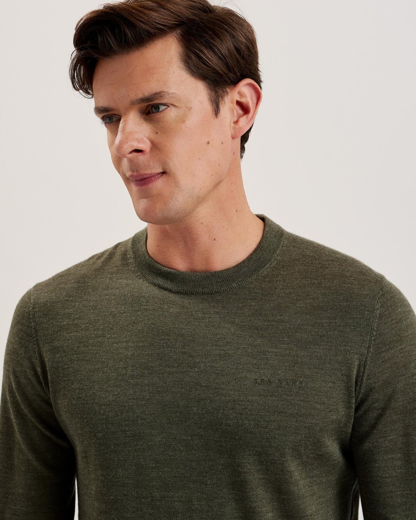 Ted Baker Liblo Mens Crew Neck Jumper - Khaki