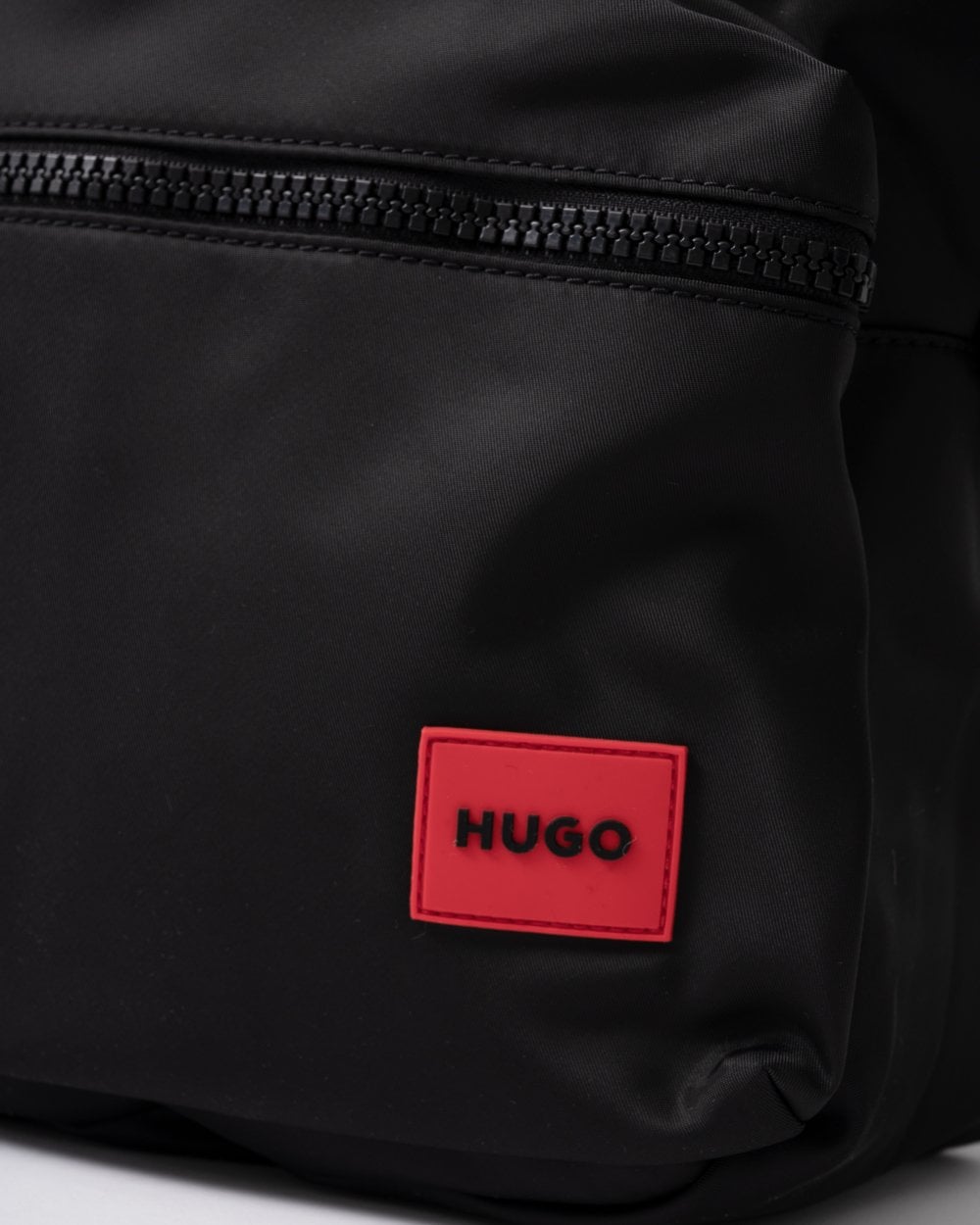 HUGO Ethon Backpack with Red Rubber Logo Label and Top Handle NOS