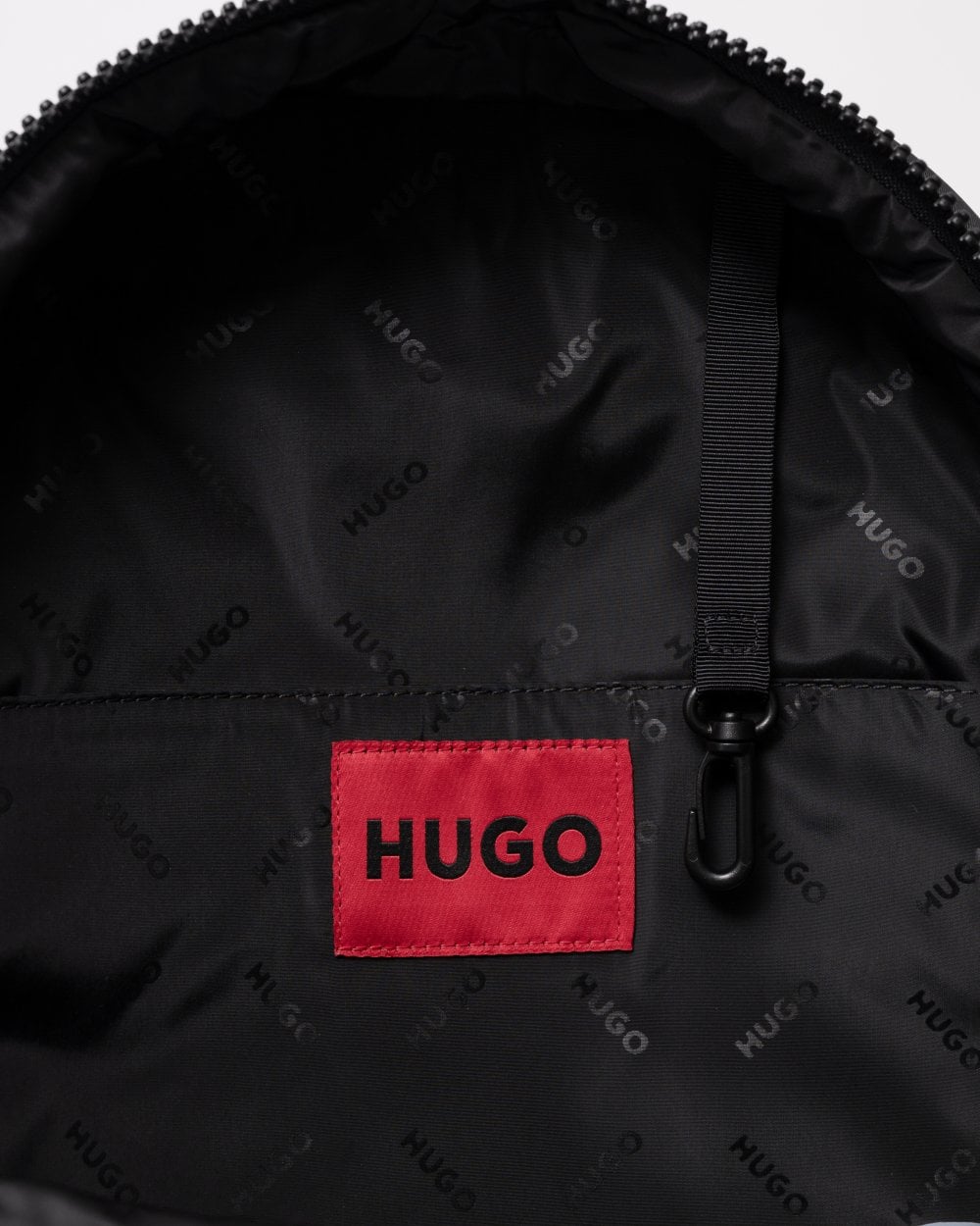 HUGO Ethon Backpack with Red Rubber Logo Label and Top Handle NOS