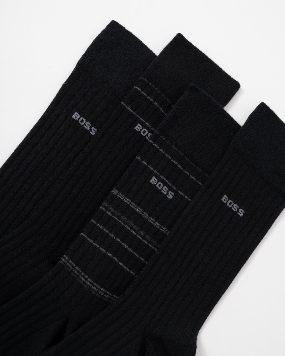 BOSS Orange BOSS Orange 4-Pack Mens Ribbed Socks Gift Set