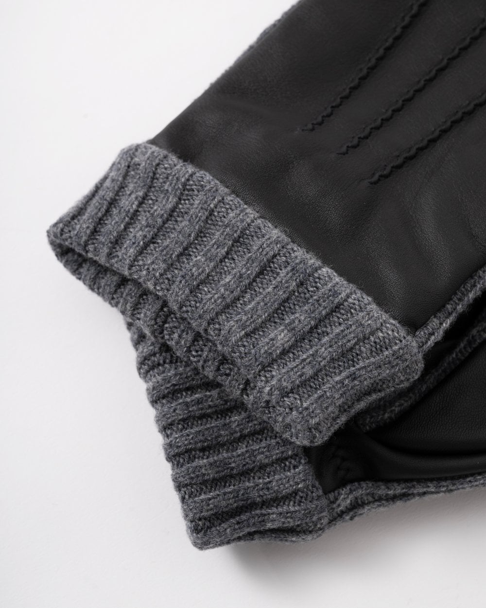 BOSS Orange Hyden Mens Logo-Trim Gloves in Wool and Leather