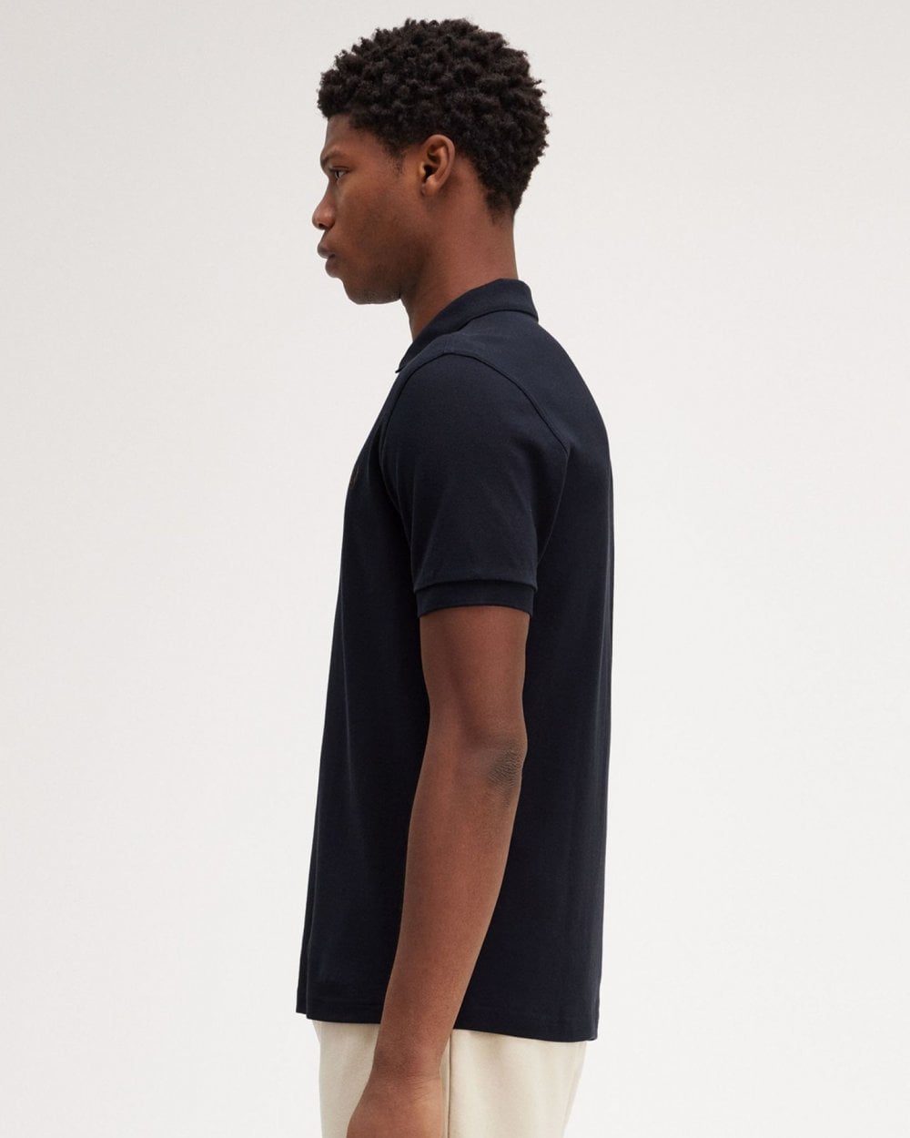 Fred Perry Mens Plain Signature Polo Shirt - Navy/Carrington Road Brick W71