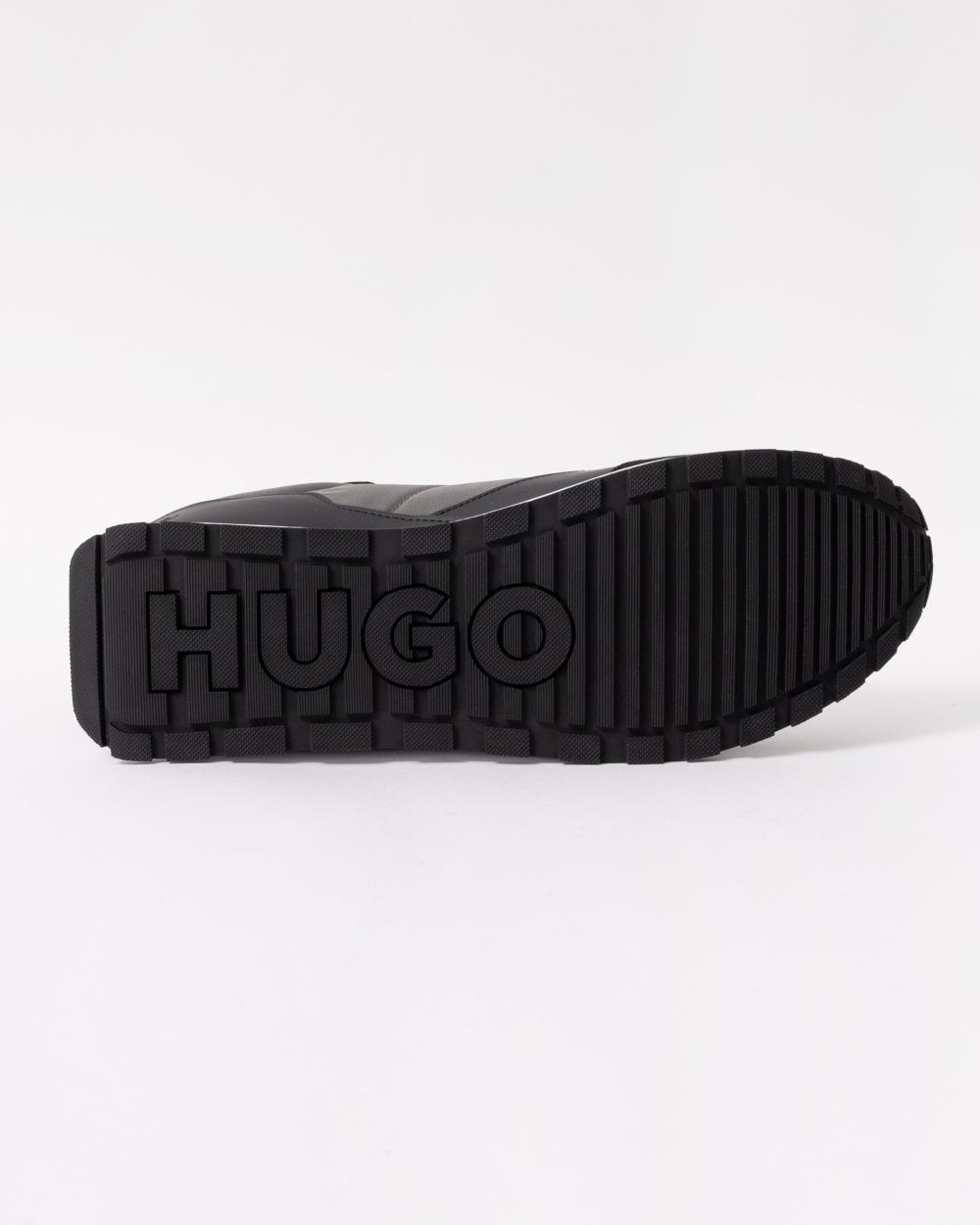 HUGO Icelin Runn Mens Mixed-Material Trainers with Branded Accents - Open Grey 060