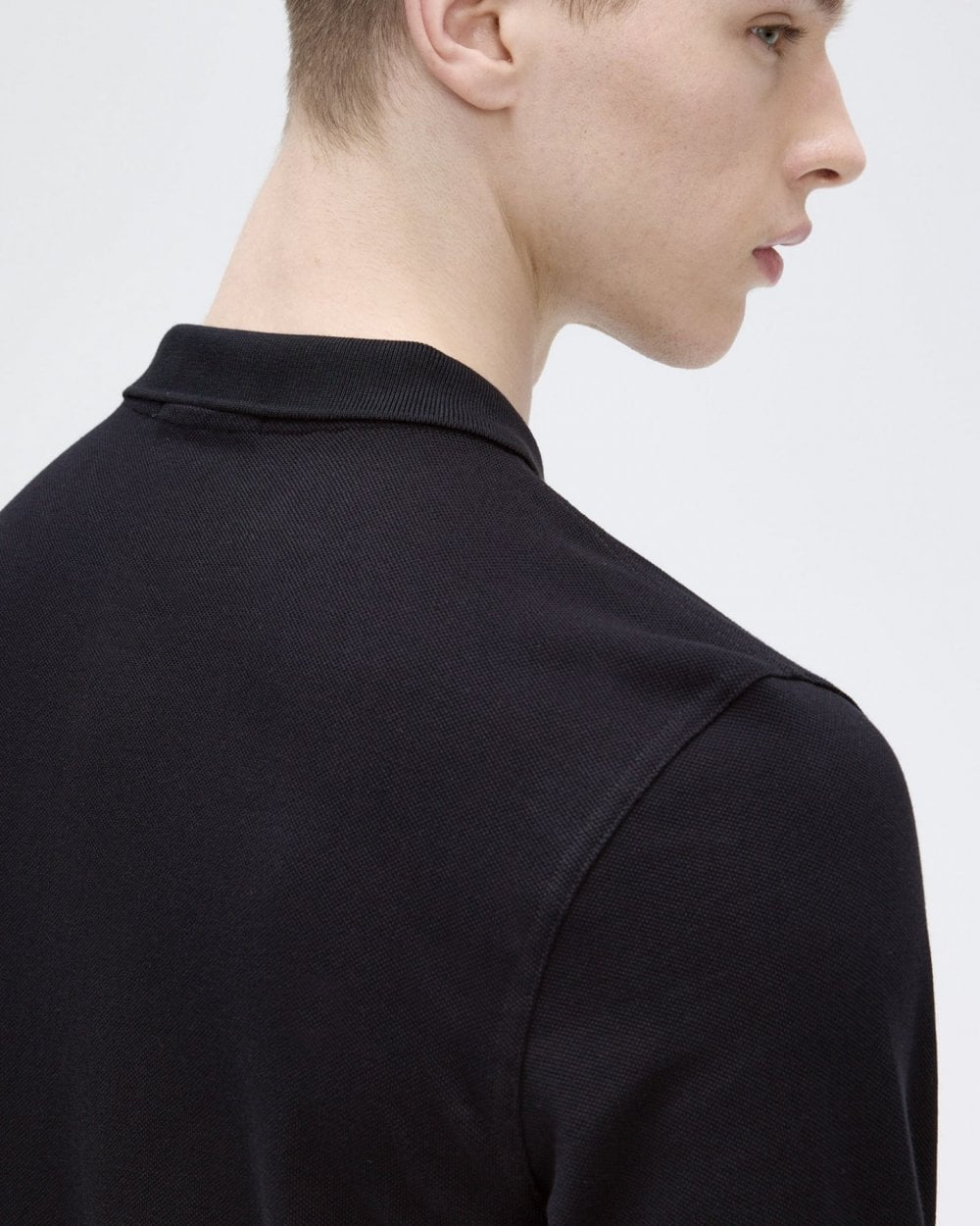 Fred Perry Mens Long Sleeve Plain Signature Polo Shirt NOS - Navy 608