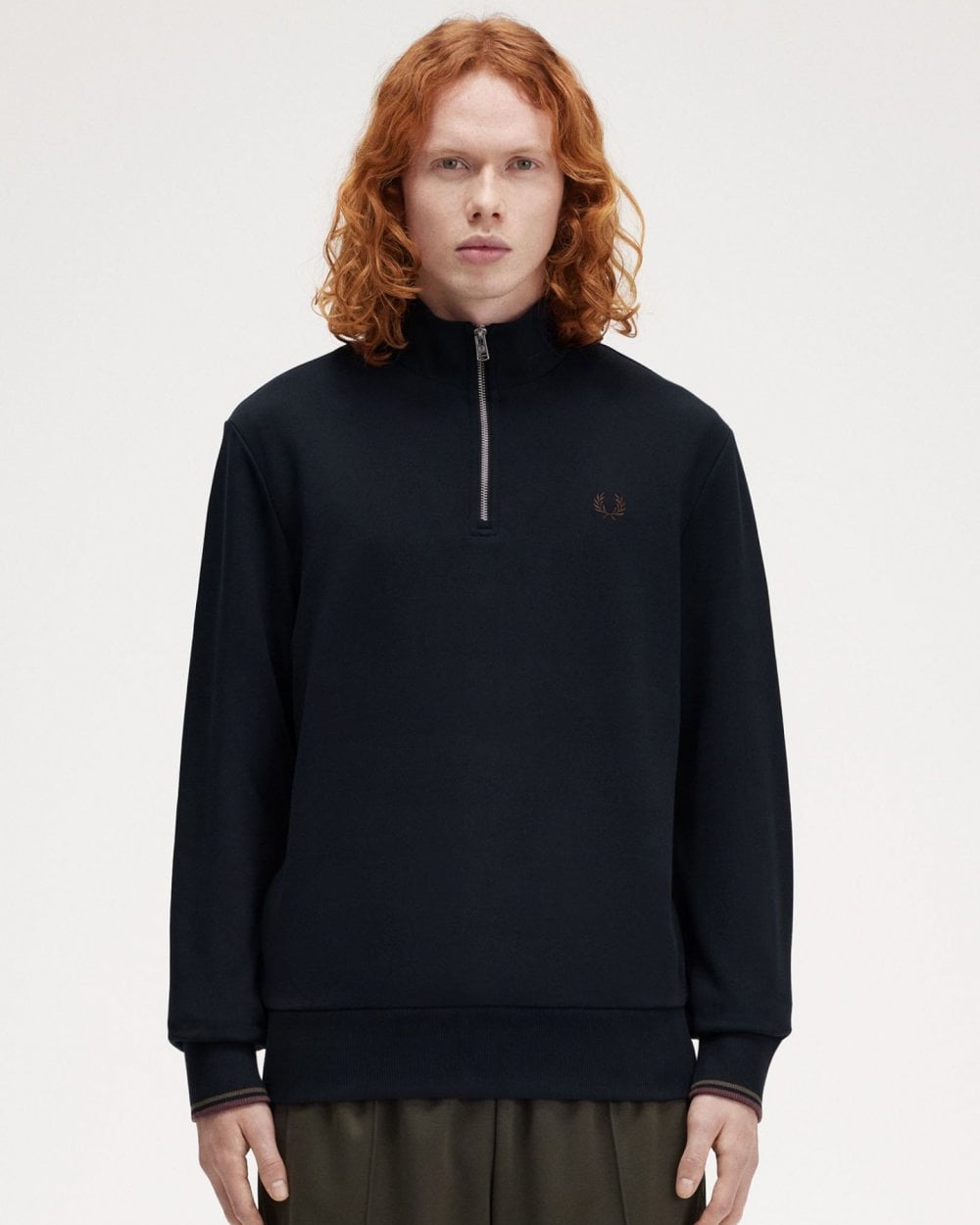 Fred Perry Mens Half Zip Sweatshirt