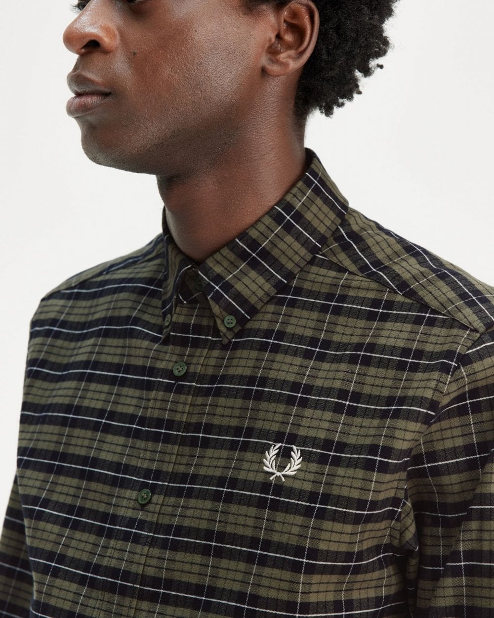 Fred Perry Fred Perry Mens Brushed Oxford Tartan Shirt