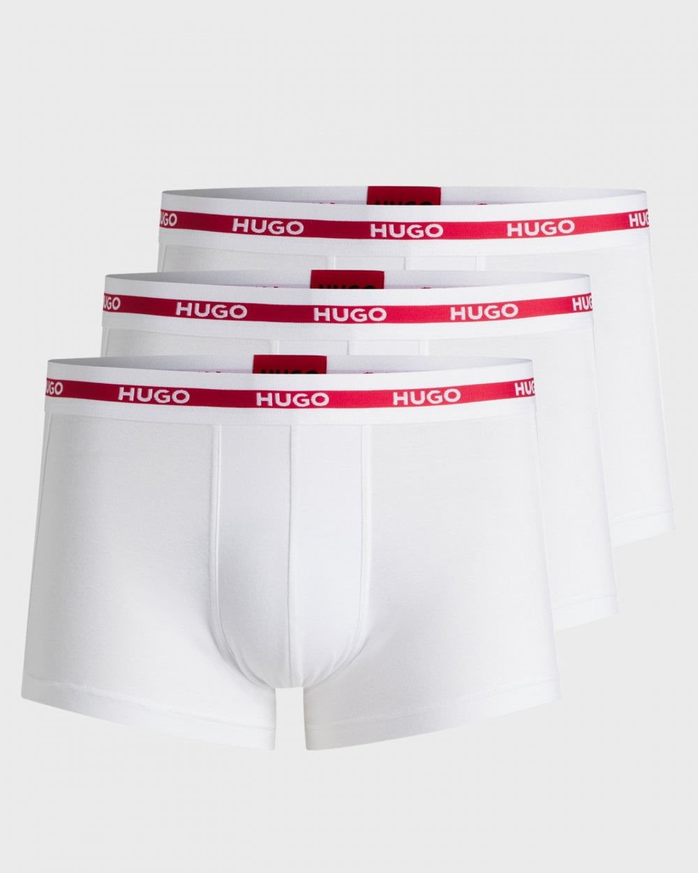 HUGO Planet 3-Pack Stretch-Cotton Logo Waistband Trunks NOS