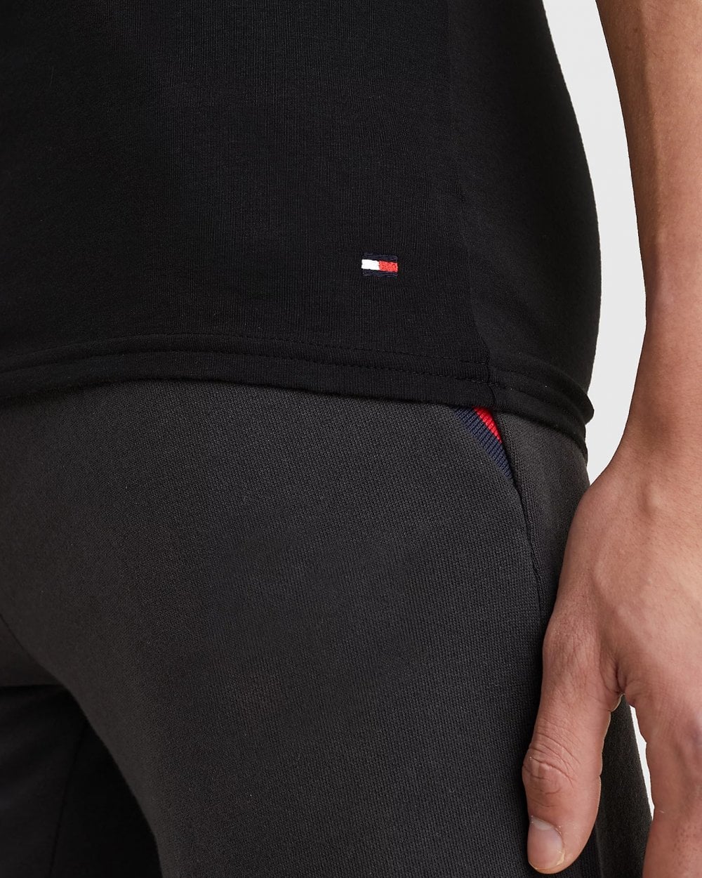 Tommy Hilfiger 3 Pack Essential Mens Stretch T-Shirts - Black/Black/Black