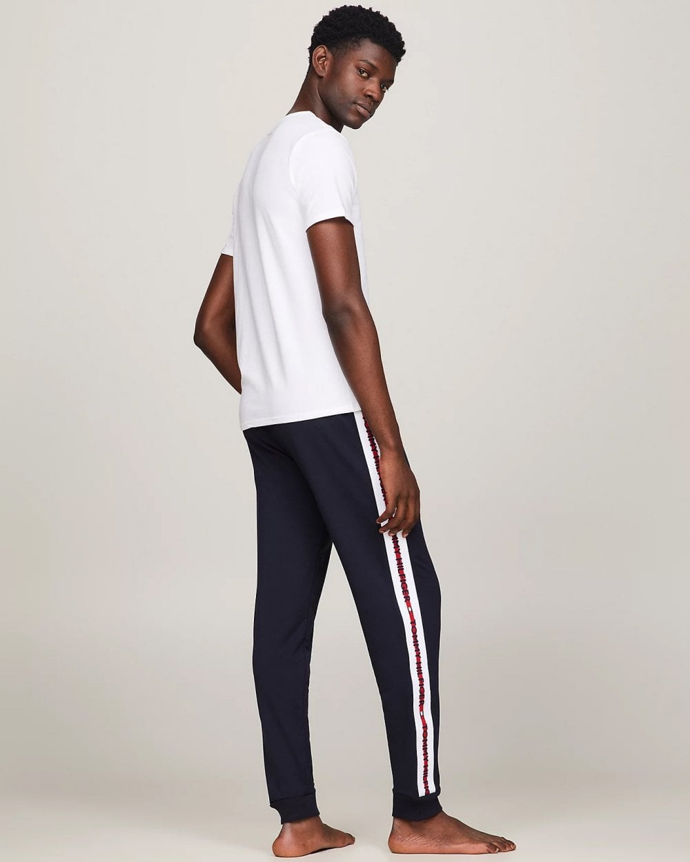 Tommy Hilfiger 3 Pack Essential Mens Stretch T-Shirts - Black/White/Grey Heather