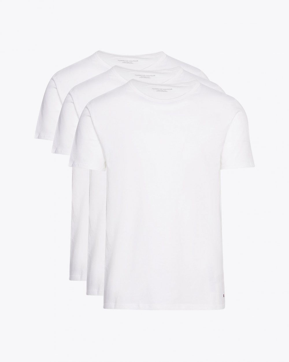 Tommy Hilfiger 3 Pack Essential Mens Stretch T-Shirts - White/White/White