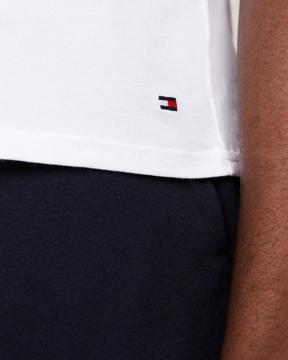 Tommy Hilfiger 3 Pack Essential Mens Stretch T-Shirts - White/White/White