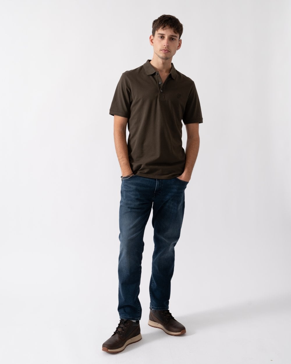 Lyle & Scott Tonal Eagle Mens Polo Shirt - W781 Form Green