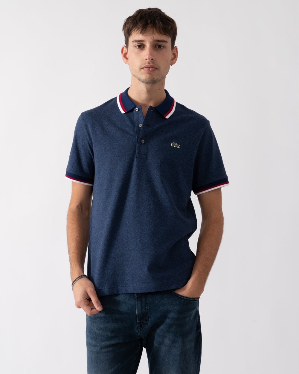 Lacoste Lacoste Mens Regular Fit Contrast Collar Polo Shirt