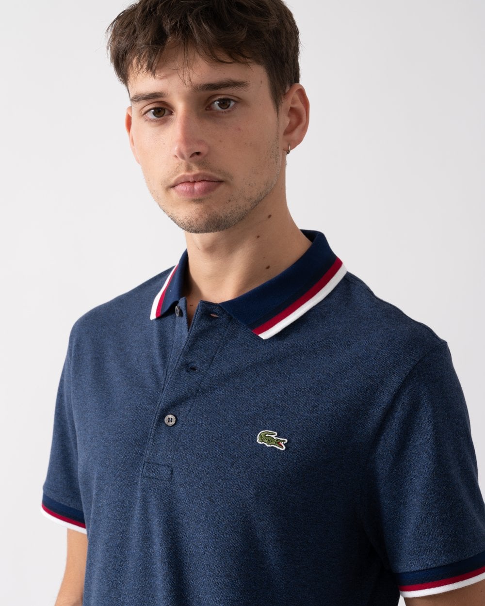 Lacoste Lacoste Mens Regular Fit Contrast Collar Polo Shirt
