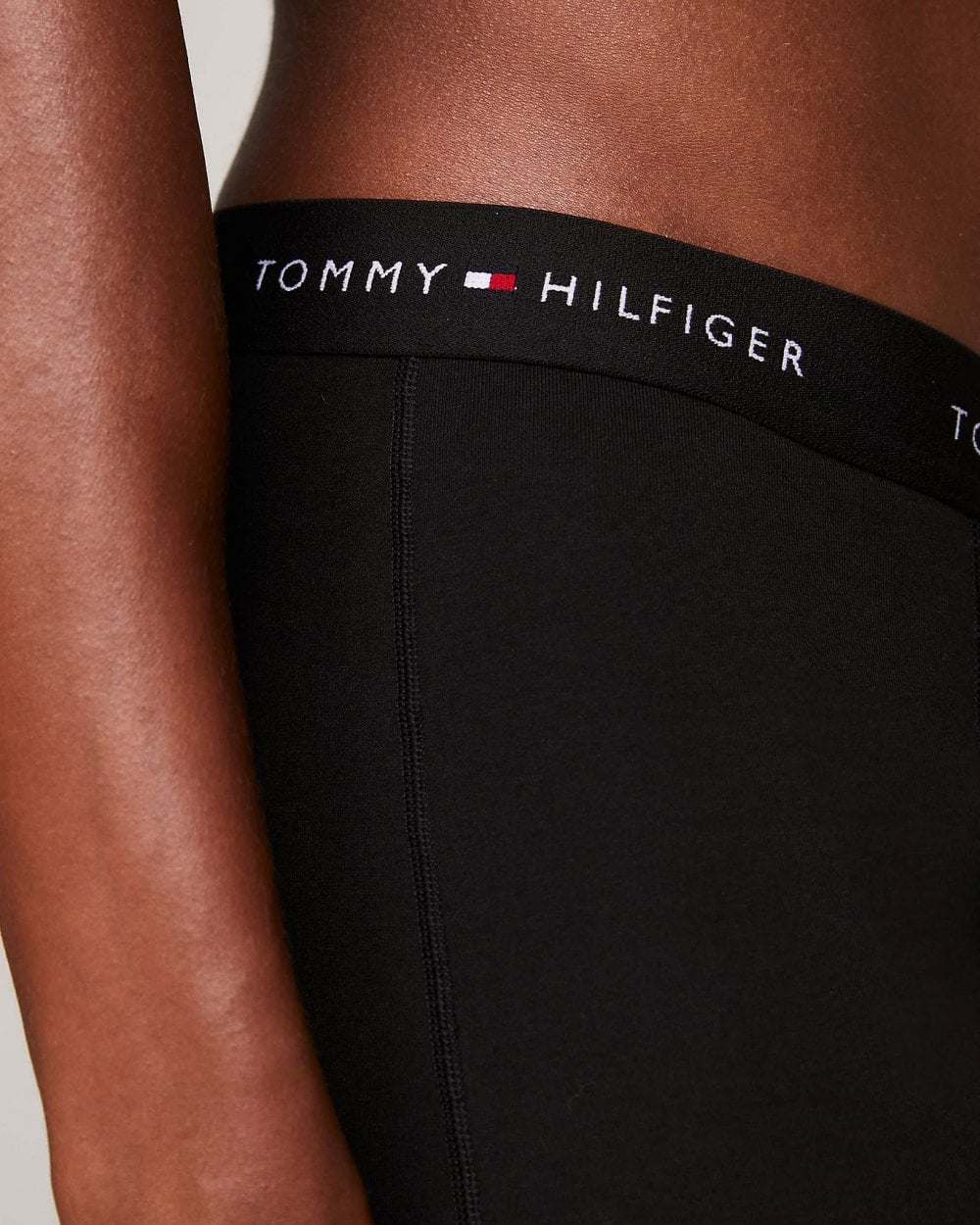 Tommy Hilfiger 3 Pack Mens Colour Waistband Trunks - Black/Black/Black