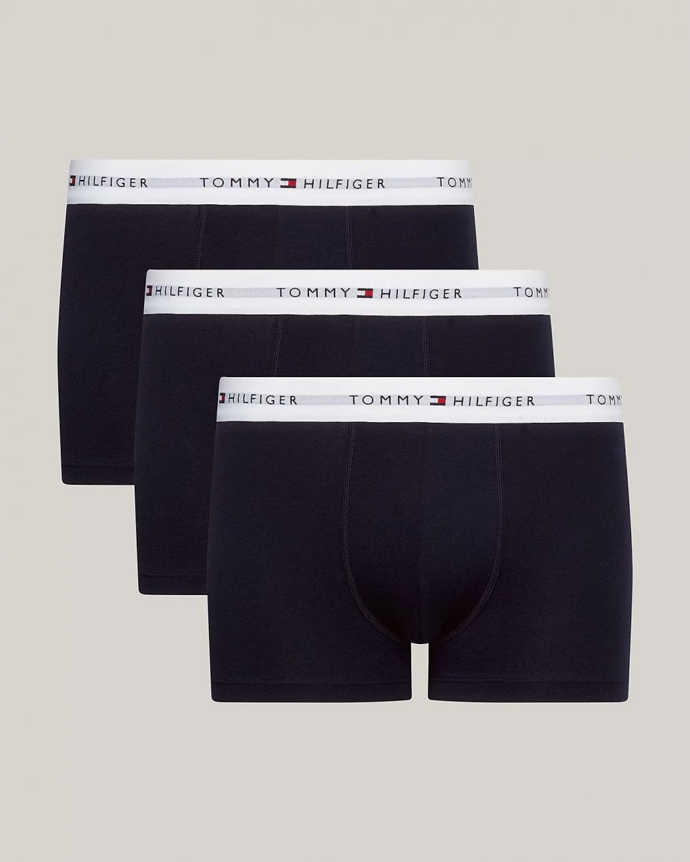 Tommy Hilfiger 3 Pack Mens Contrast Trunks - Desert Sky/Desert Sky/Desert Sky