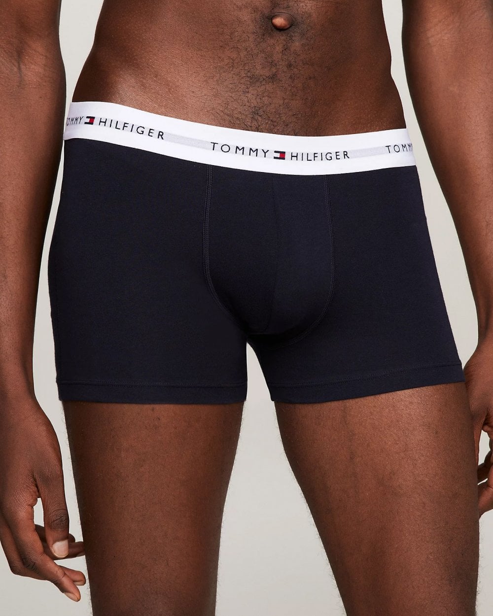 Tommy Hilfiger 3 Pack Mens Contrast Trunks - Desert Sky/Desert Sky/Desert Sky