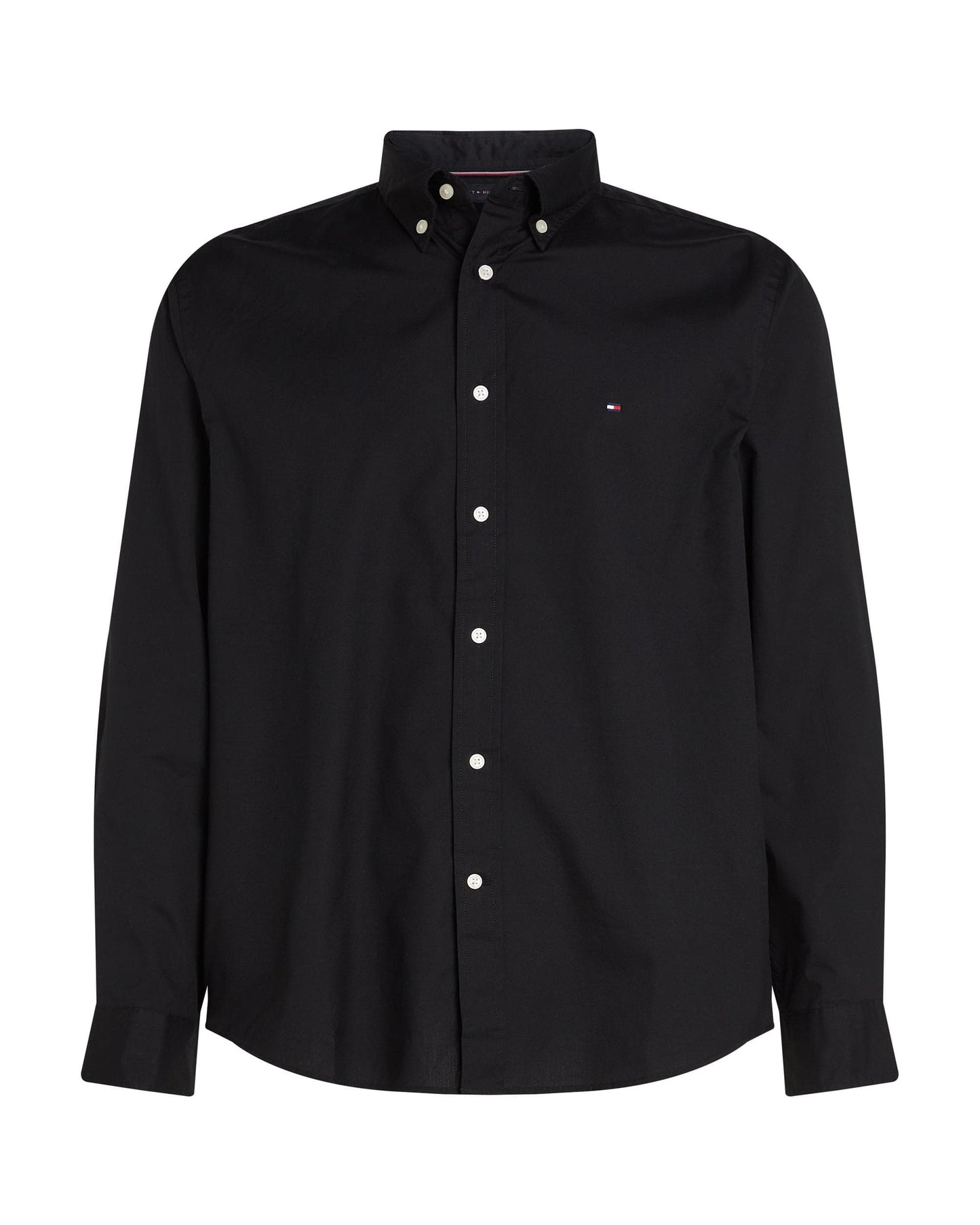 Tommy Hilfiger Core Flex Poplin Mens Long Sleeve Shirt - Black
