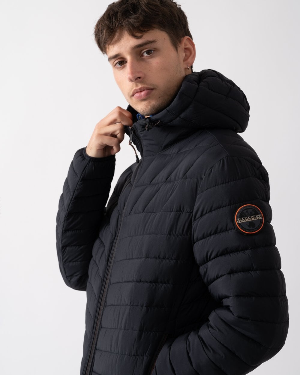 Napapijri A-Lapaz Mens Hooded Puffer Jacket - Black 041