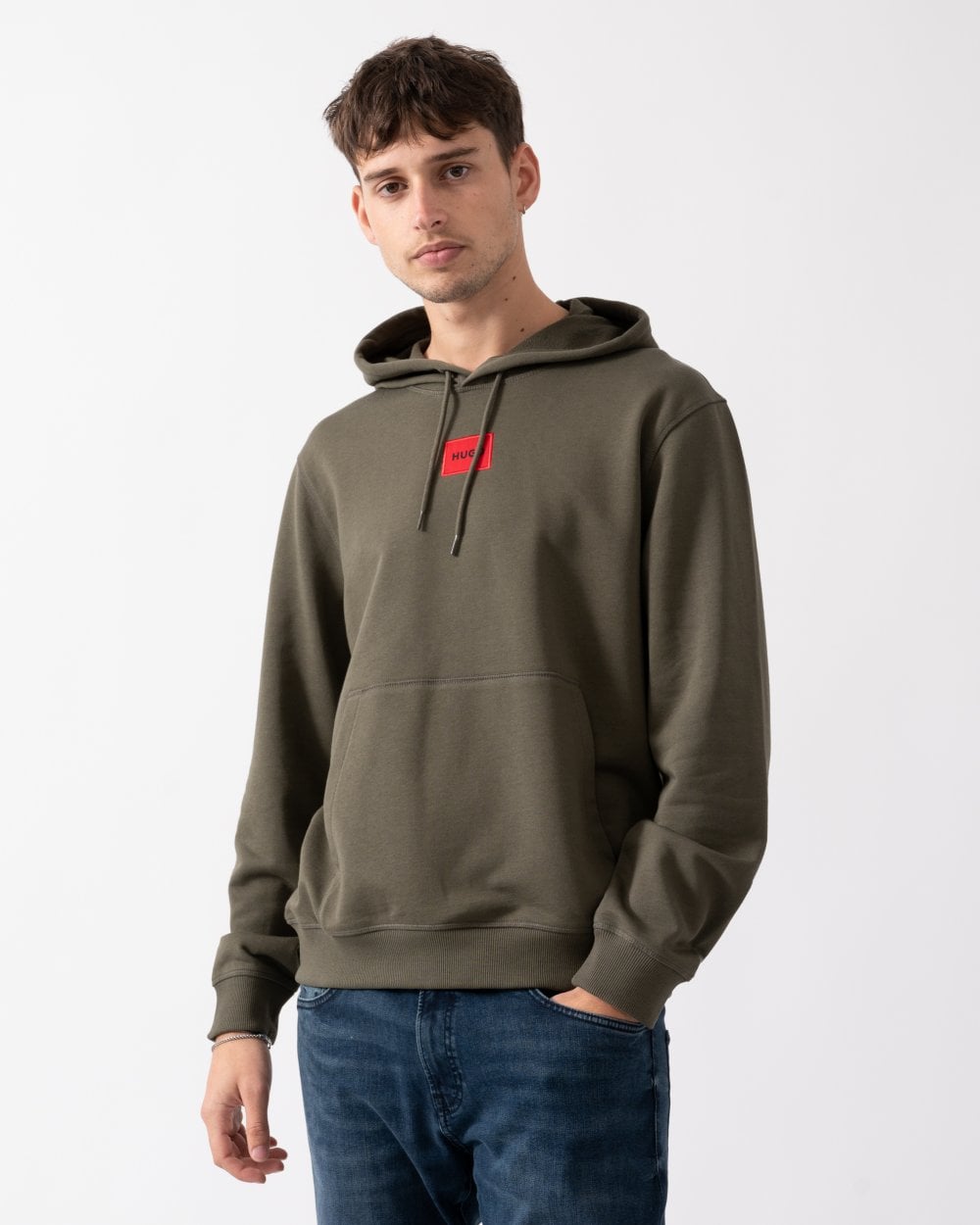 HUGO Daratschi214 Label Logo Mens Hoodie