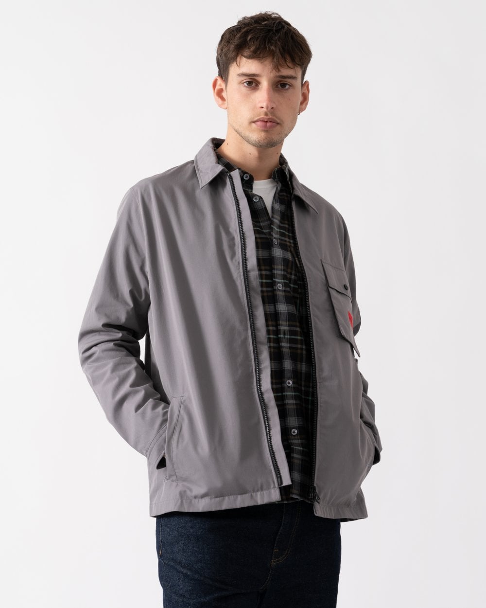 HUGO Emmond Mens Zip Overshirt