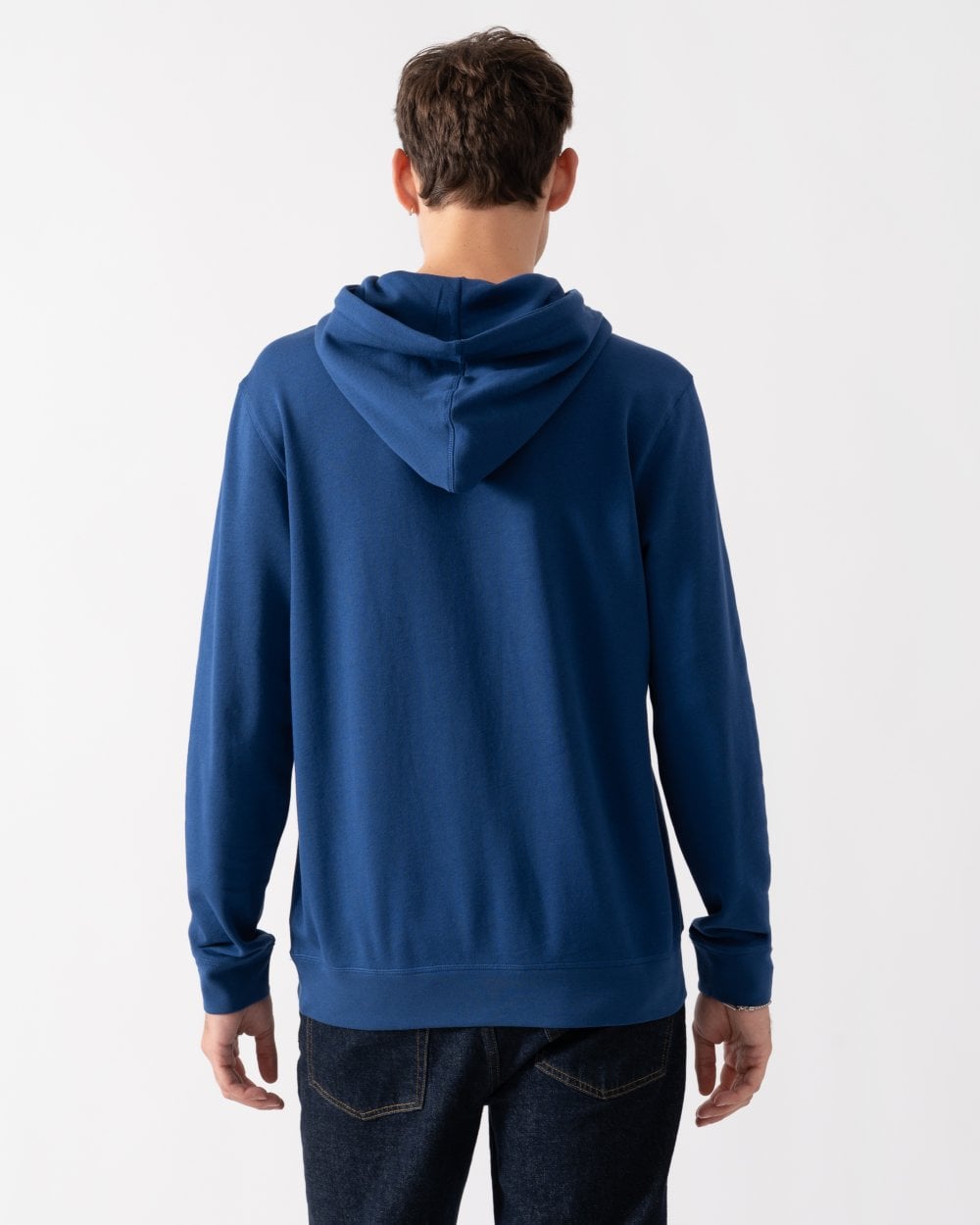 BOSS Orange Wetalk Mens Pullover Hoodie With Logo Patch - Open Blue 494