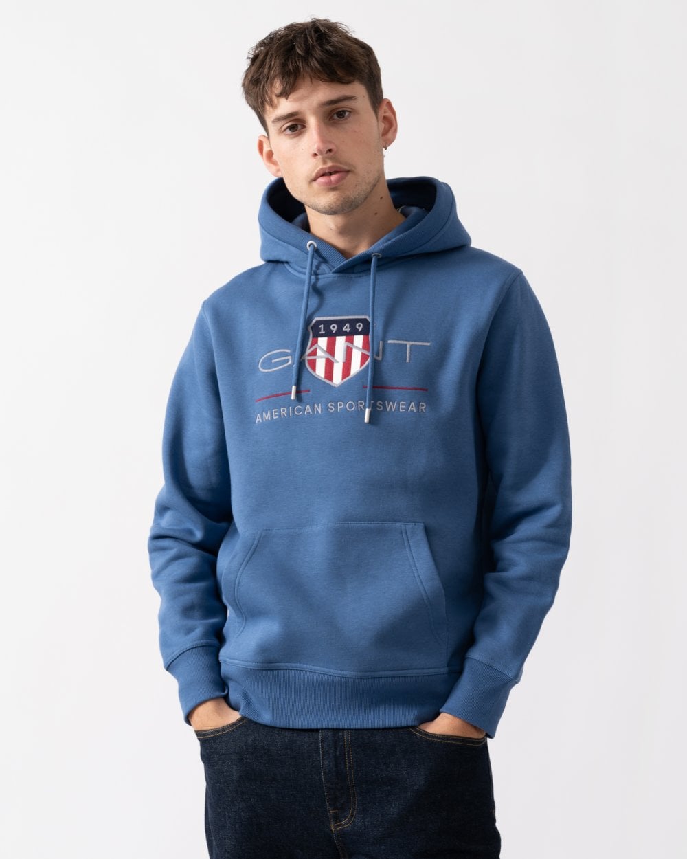 GANT Mens Regular FIt Archive Shield Pullover Hoodie