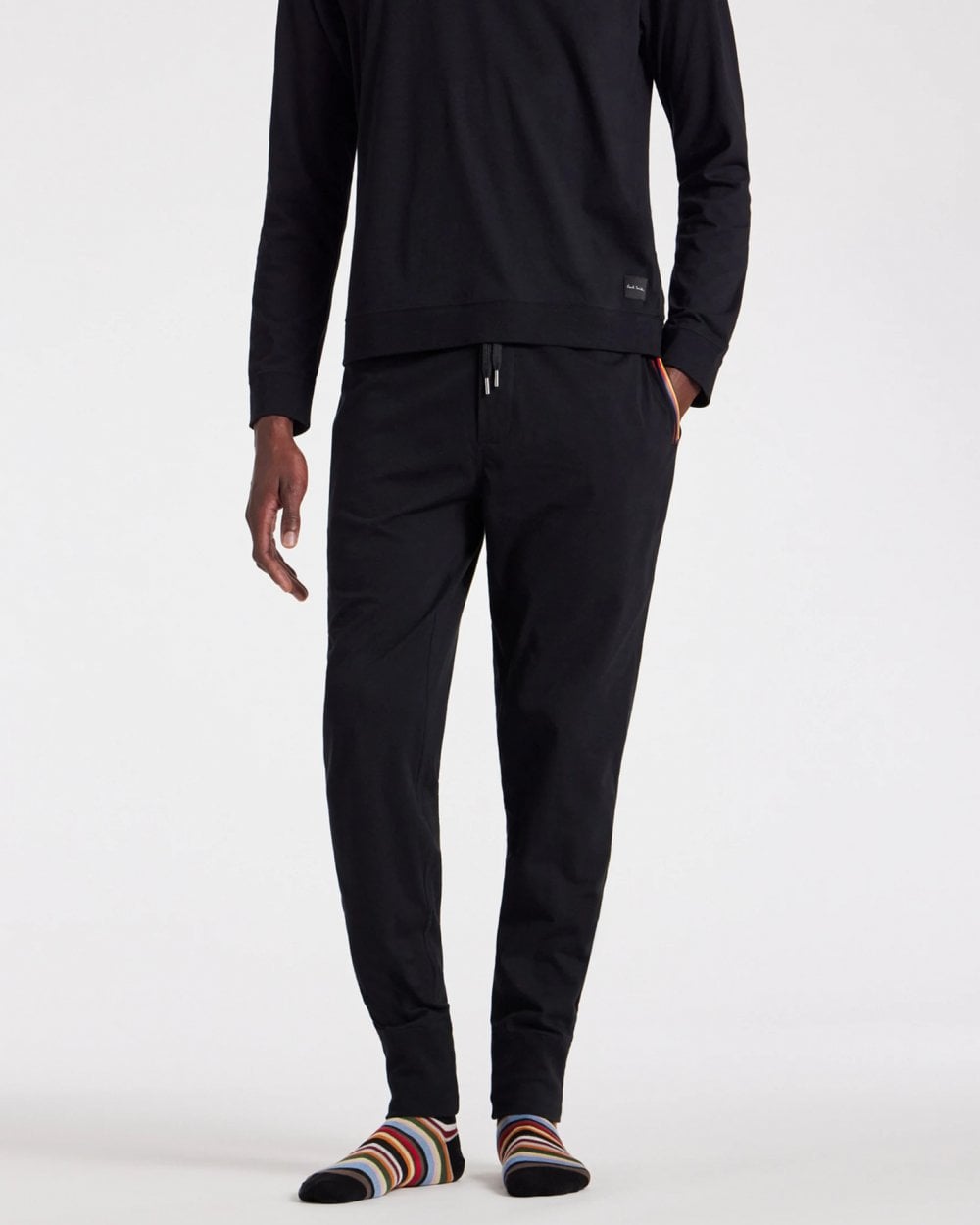 Paul Smith Mens Cotton Jersey Lounge Pants - 79 Black